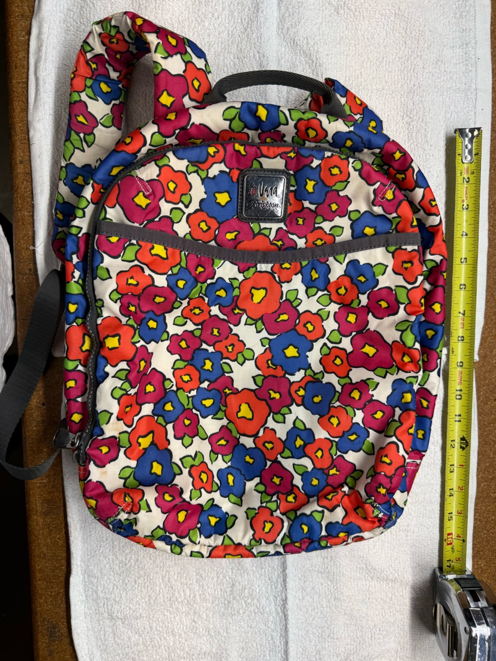Brighton Floral Cream Backpack with Multicolor Blooms